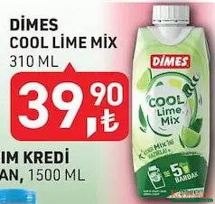 DİMES COOL LİME MİX 310 ML fiyat ve kampanya bilgisi